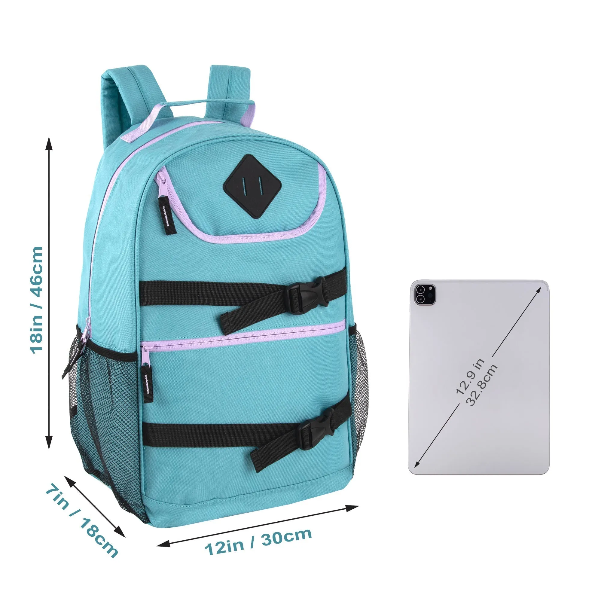 18 Inch Double Buckle Backpack - 4 Girls Colors