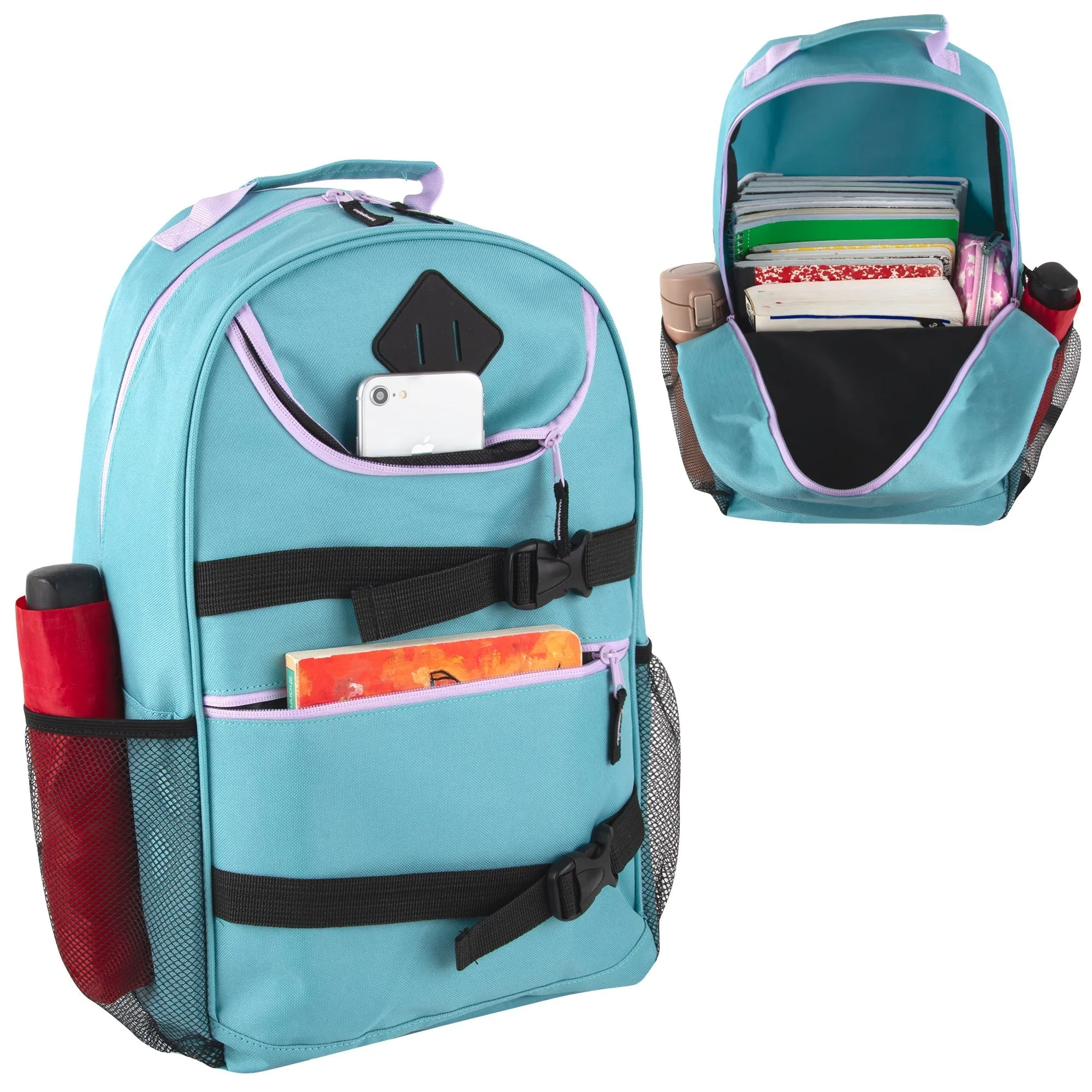 18 Inch Double Buckle Backpack - 4 Girls Colors