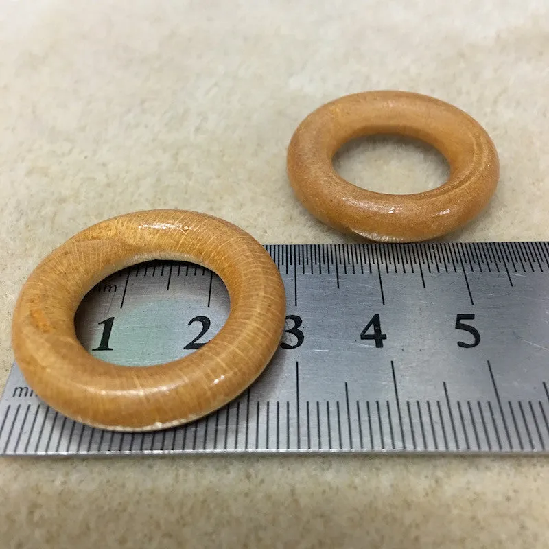 28mm Wood Rings (10) - Light