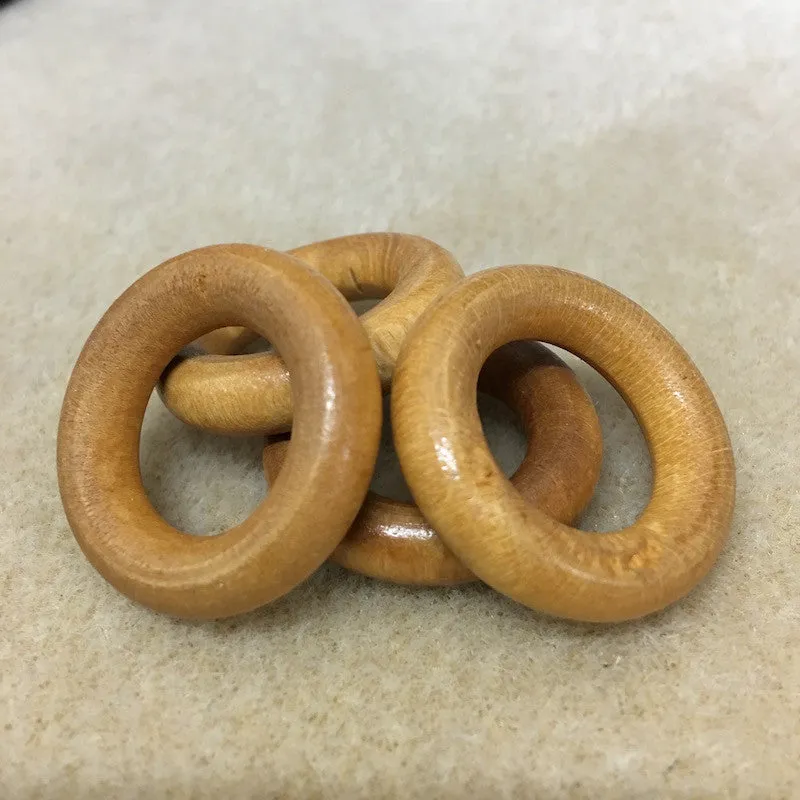 28mm Wood Rings (10) - Light