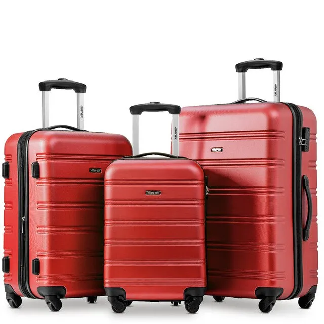 3pcs/set 4Color High Quality ABS PC Rolling Luggage Lightweight Travel Suitcase On Wheels For Bussiness