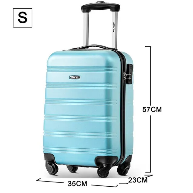 3pcs/set 4Color High Quality ABS PC Rolling Luggage Lightweight Travel Suitcase On Wheels For Bussiness