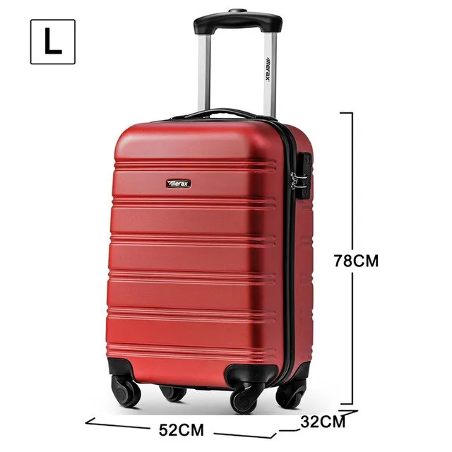 3pcs/set 4Color High Quality ABS PC Rolling Luggage Lightweight Travel Suitcase On Wheels For Bussiness