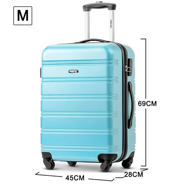 3pcs/set 4Color High Quality ABS PC Rolling Luggage Lightweight Travel Suitcase On Wheels For Bussiness