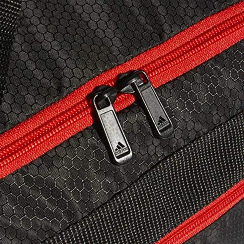 adidas Defender III Duffel Bag, Black/Active Red, Small