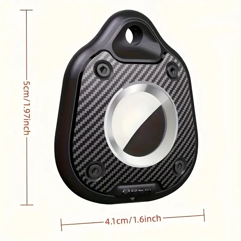 Airtag Case With Keychain Ring Waterproof TPU Protective Cover BH131091BLK