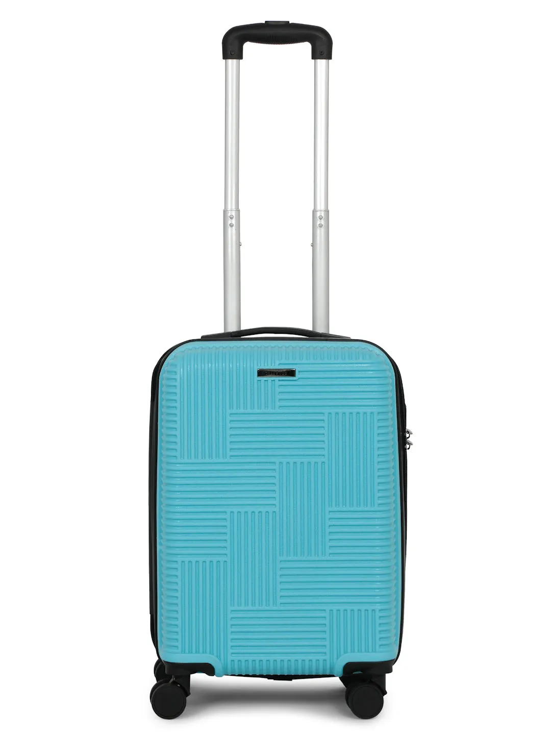 ANDAMAN SKY BLUE Textured Zigzag Stripline Unisex Check-in Hardside Cabin Trolley Bag