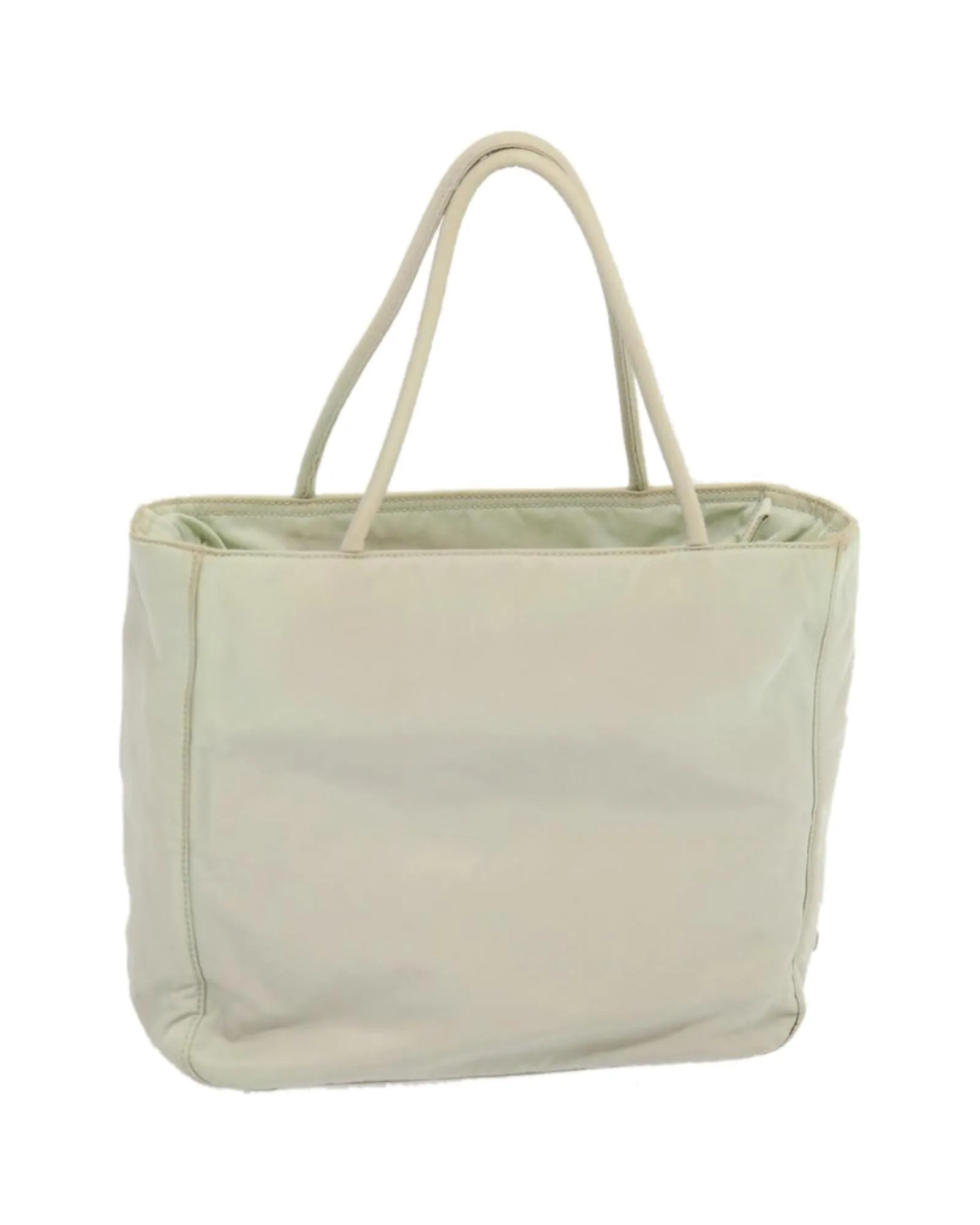 Authentic White Nylon Hand Bag by Prada