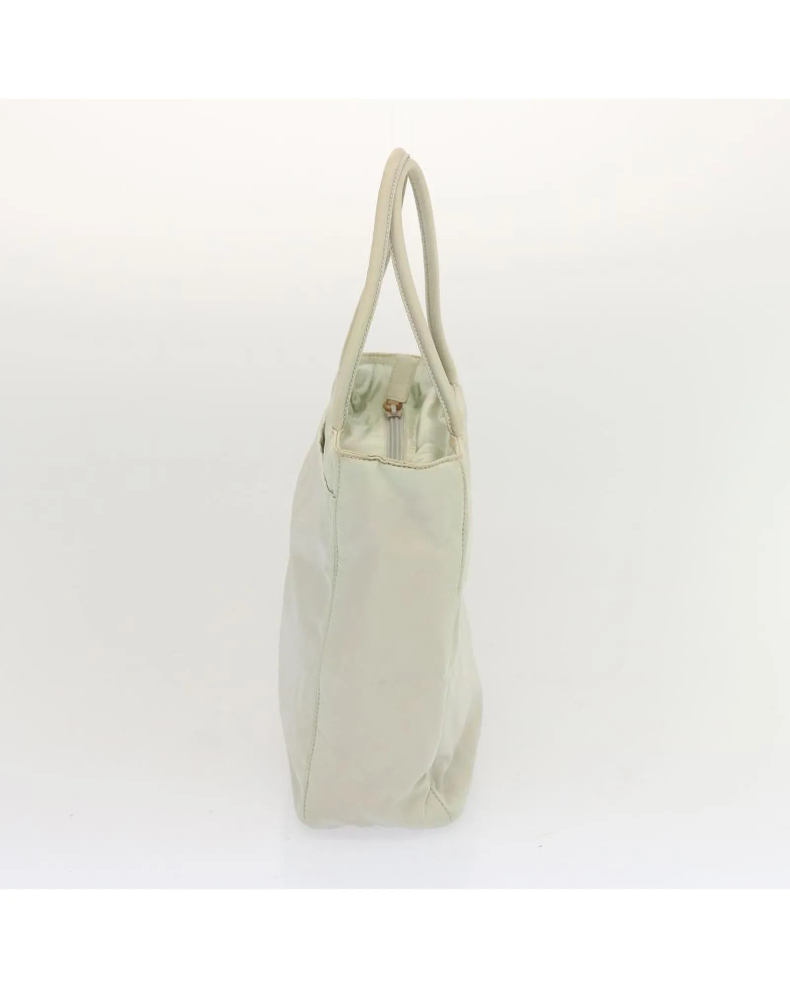 Authentic White Nylon Hand Bag by Prada