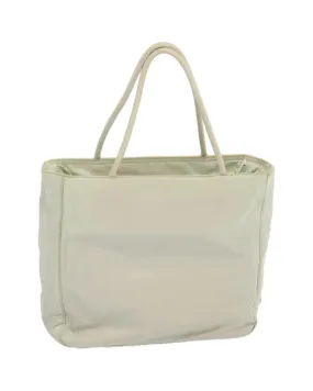 Authentic White Nylon Hand Bag by Prada