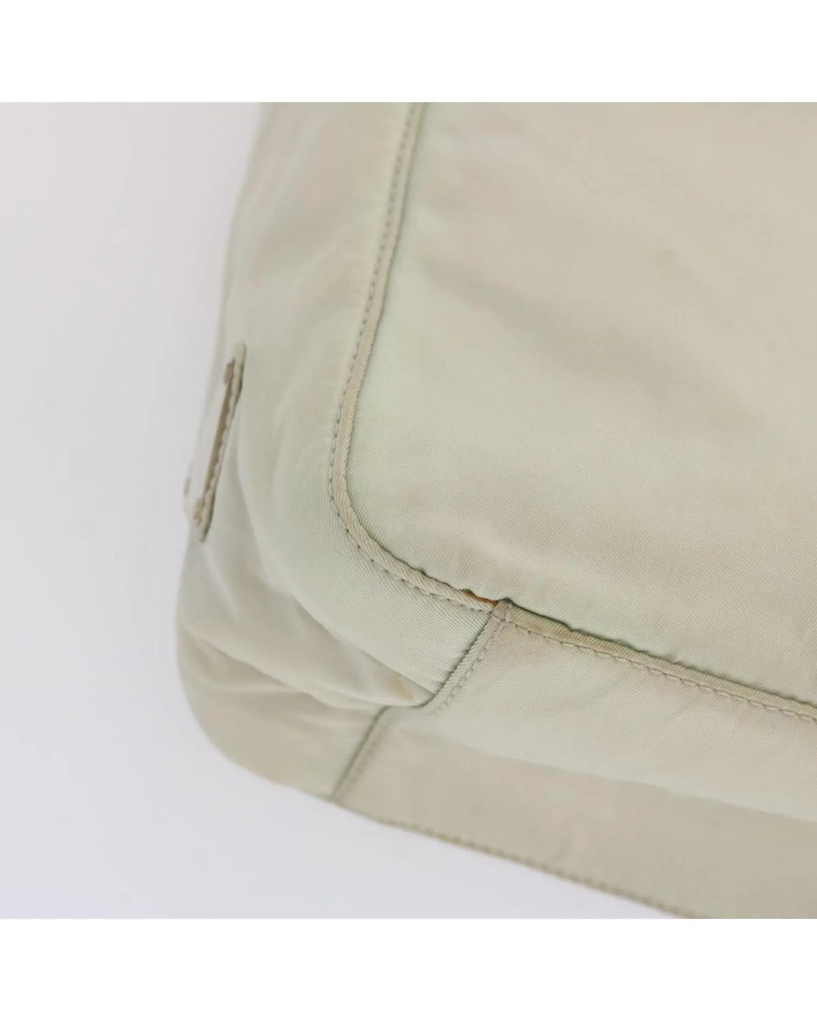 Authentic White Nylon Hand Bag by Prada