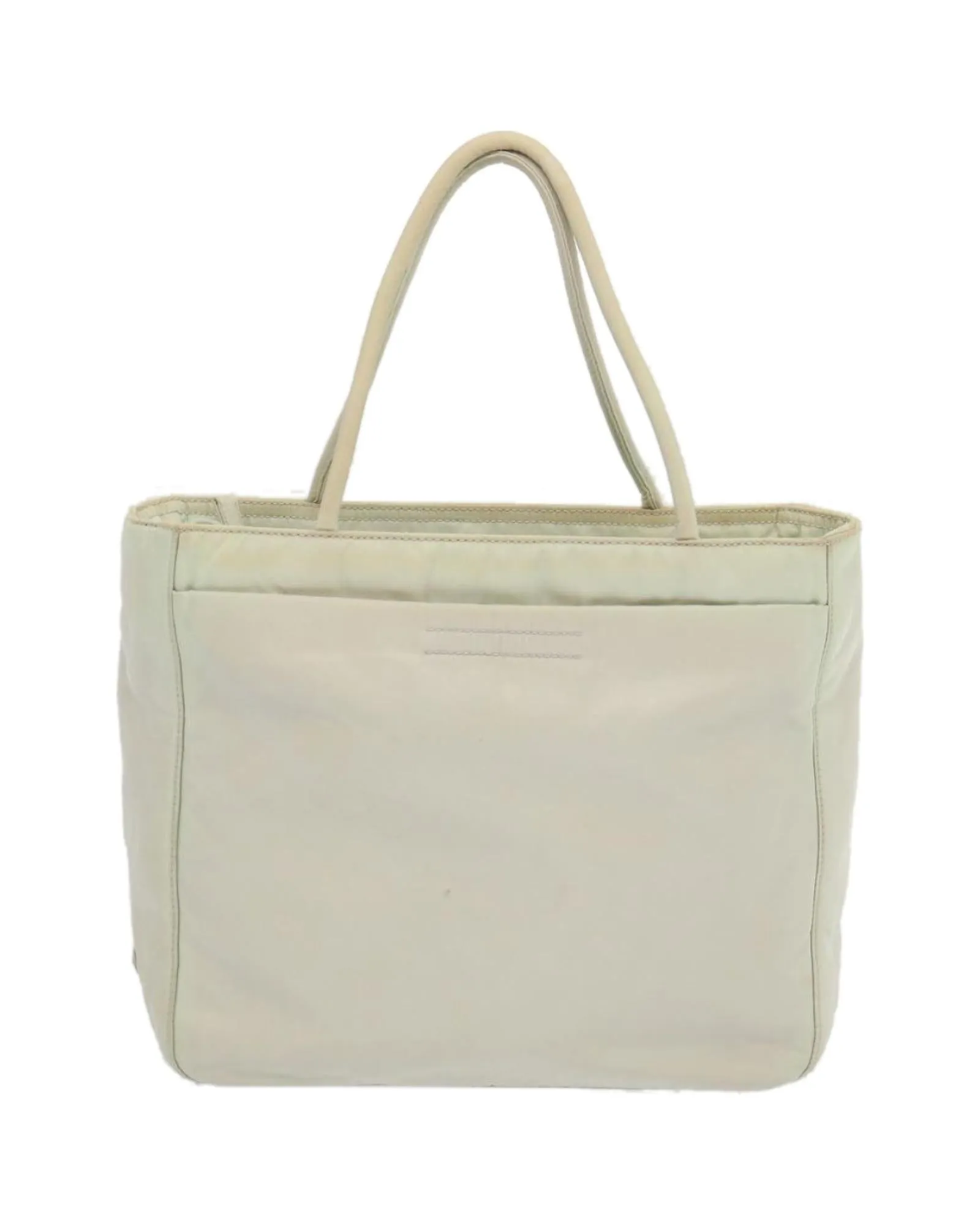Authentic White Nylon Hand Bag by Prada