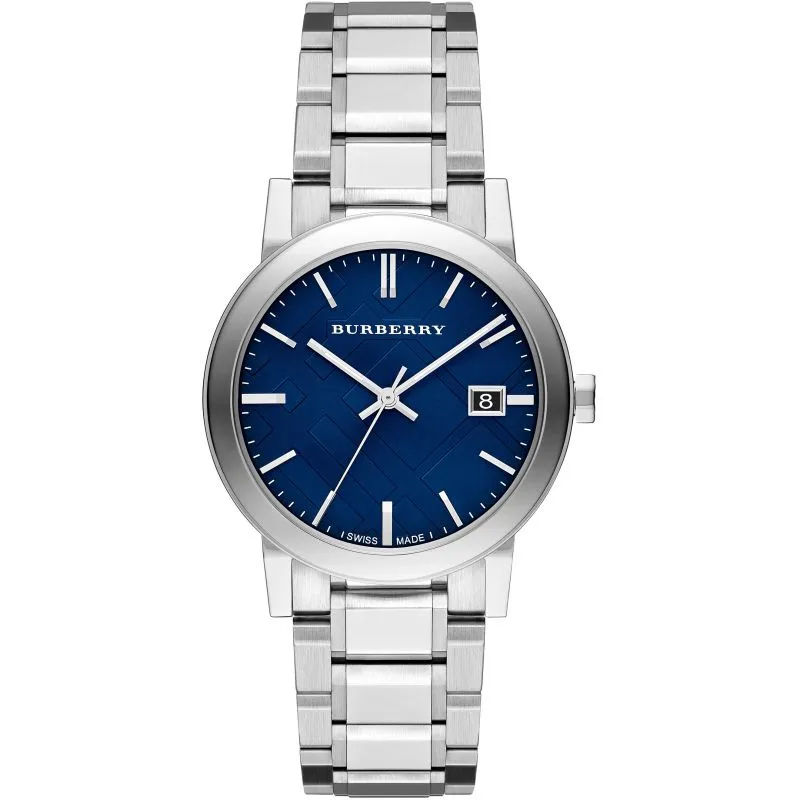 Burberry Ladies The City Steel Blue Watch BU9031