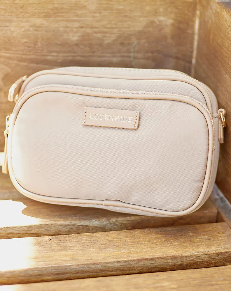 Cali Nylon Crossbody Bag - Beige