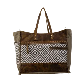 Canvas & Leather Weekender Bag