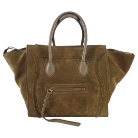 Celine Olive Green Phantom Luggage Tote Bag