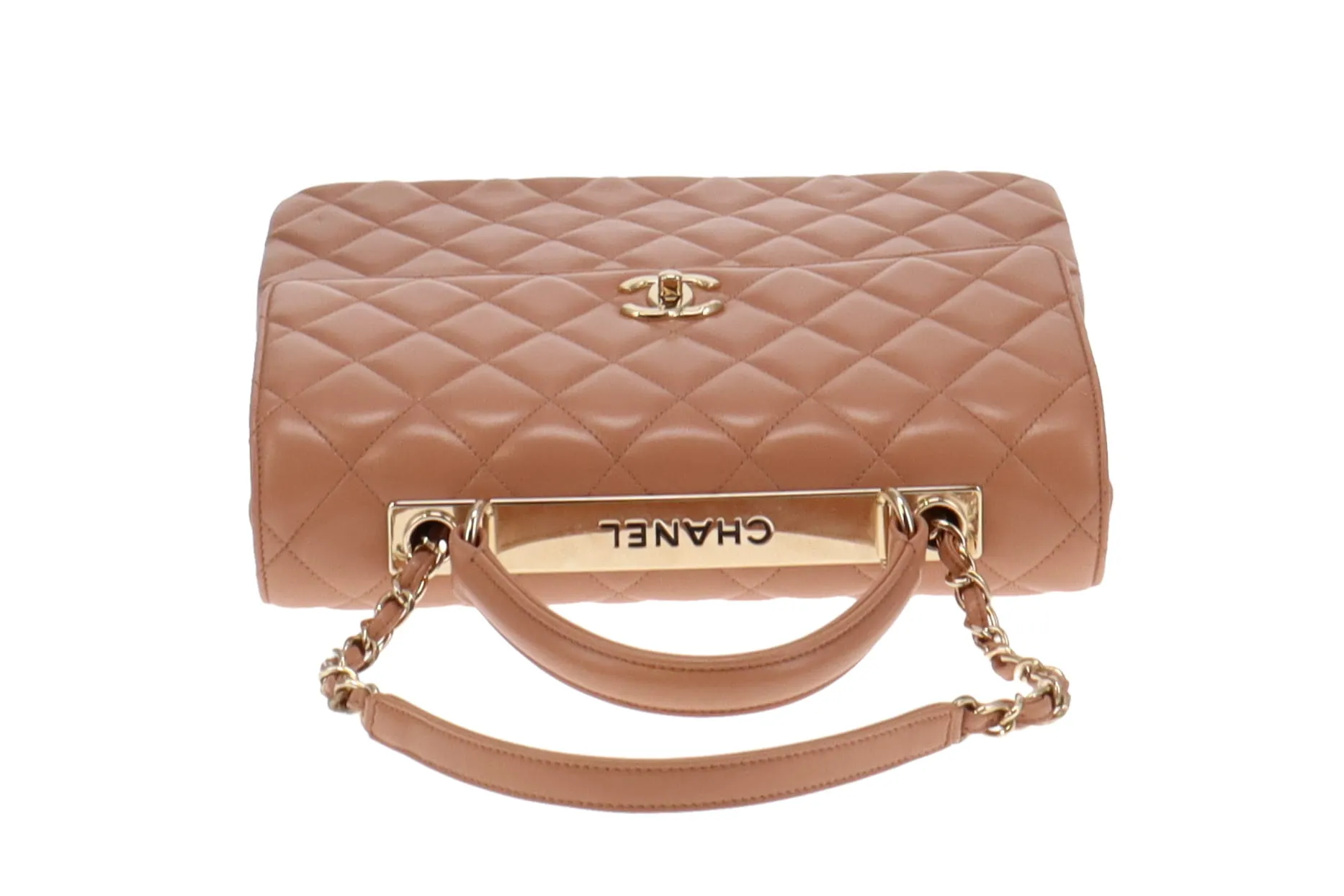 Chanel Nude Beige Leather Large Trendy CC Top Handle Bag 2016/17