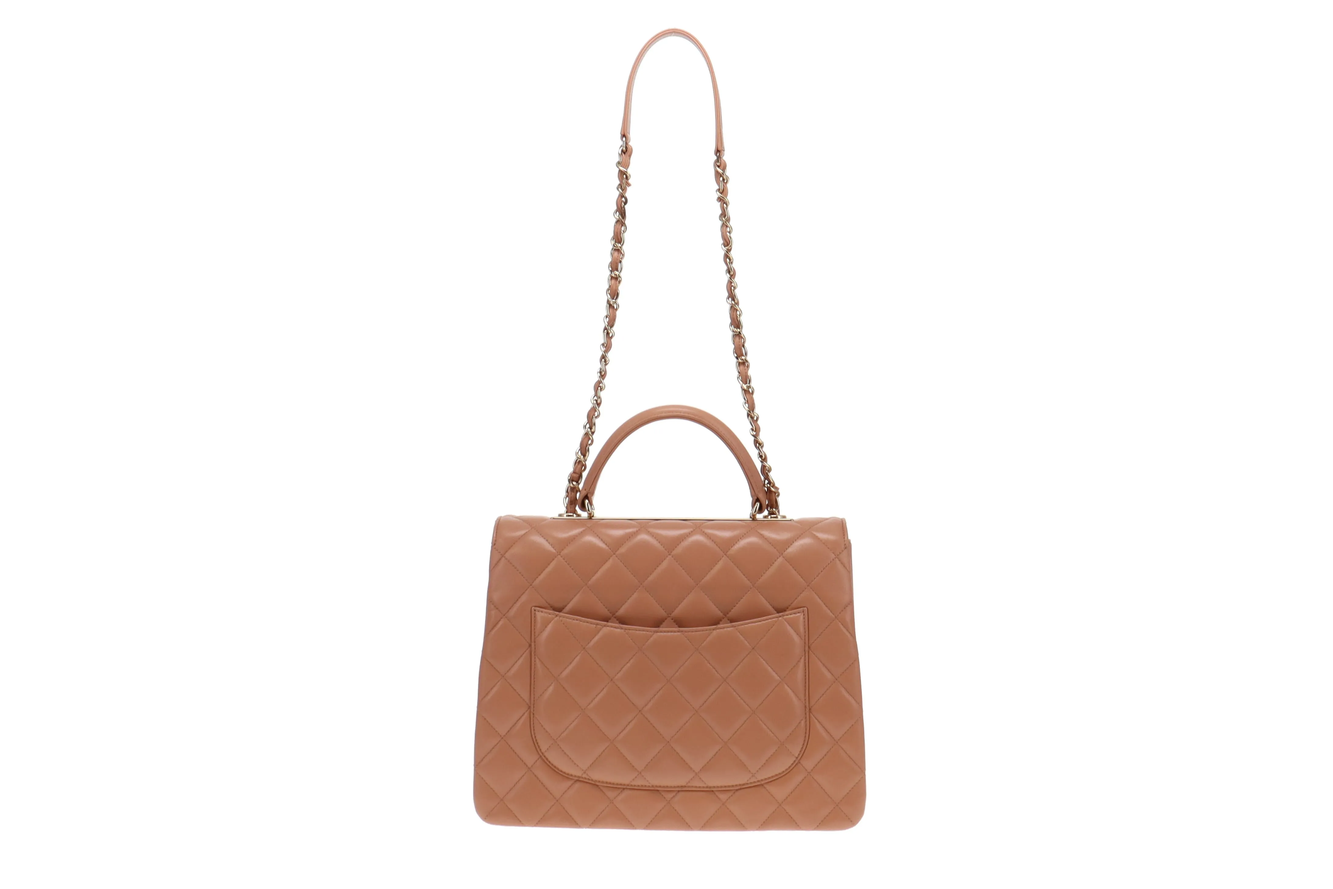 Chanel Nude Beige Leather Large Trendy CC Top Handle Bag 2016/17
