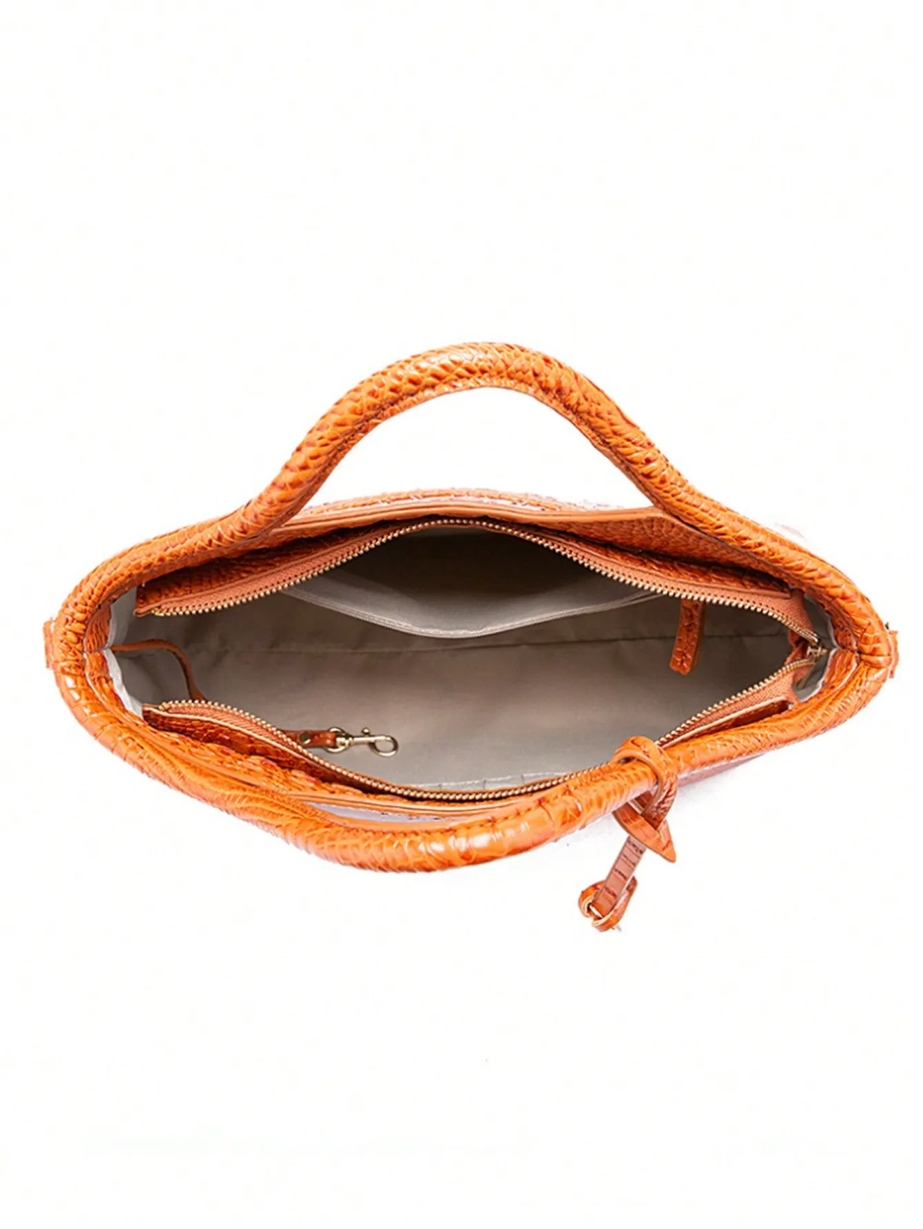 Crocodile Print Tote Bag With Adjustable Shoulder Strap