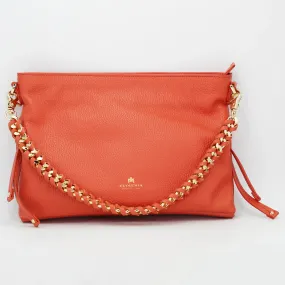Cuoieria Fiorentina Italian leather Salvia Charlotte xbody handbag in papaya (B000005849230)