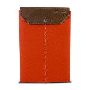 Graf & Lantz Felt Sleeve Case with Leather Flap for 11 MacBook Air - Orange