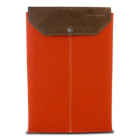 Graf & Lantz Felt Sleeve with Leather Flap for 11 MacBook Air - Orange