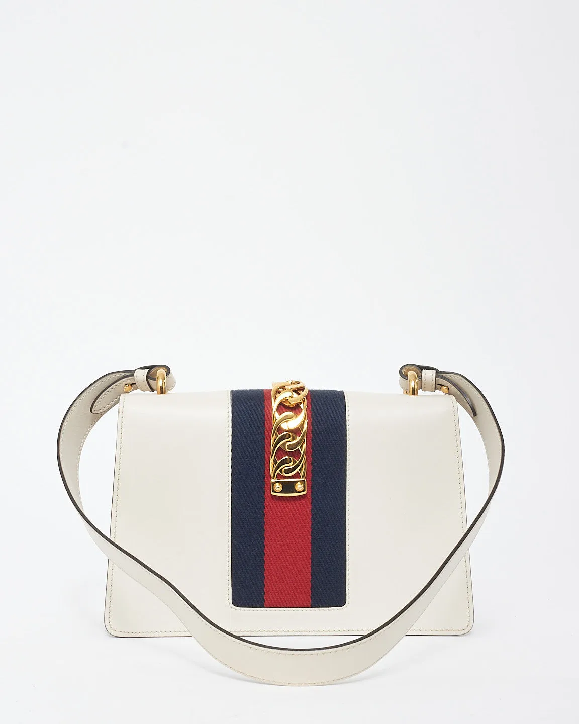 Gucci Off White Leather Medium Sylvie Shoulder Bag