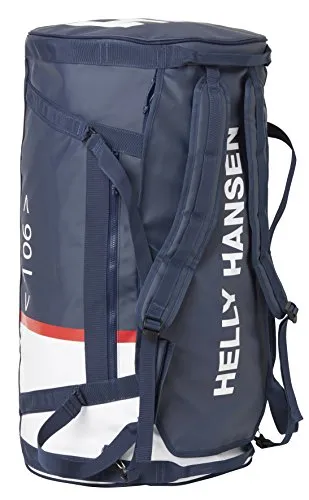Helly Hansen Duffel 2 Water Resistant Packable Bag with Optional Backpack Straps, 90-liter (Large), 692 Evening Blue