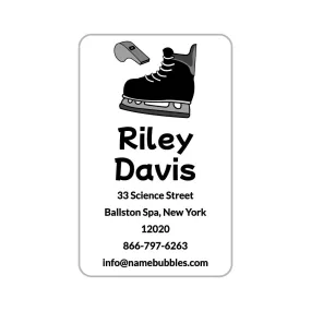 Hockey Luggage Tag Labels