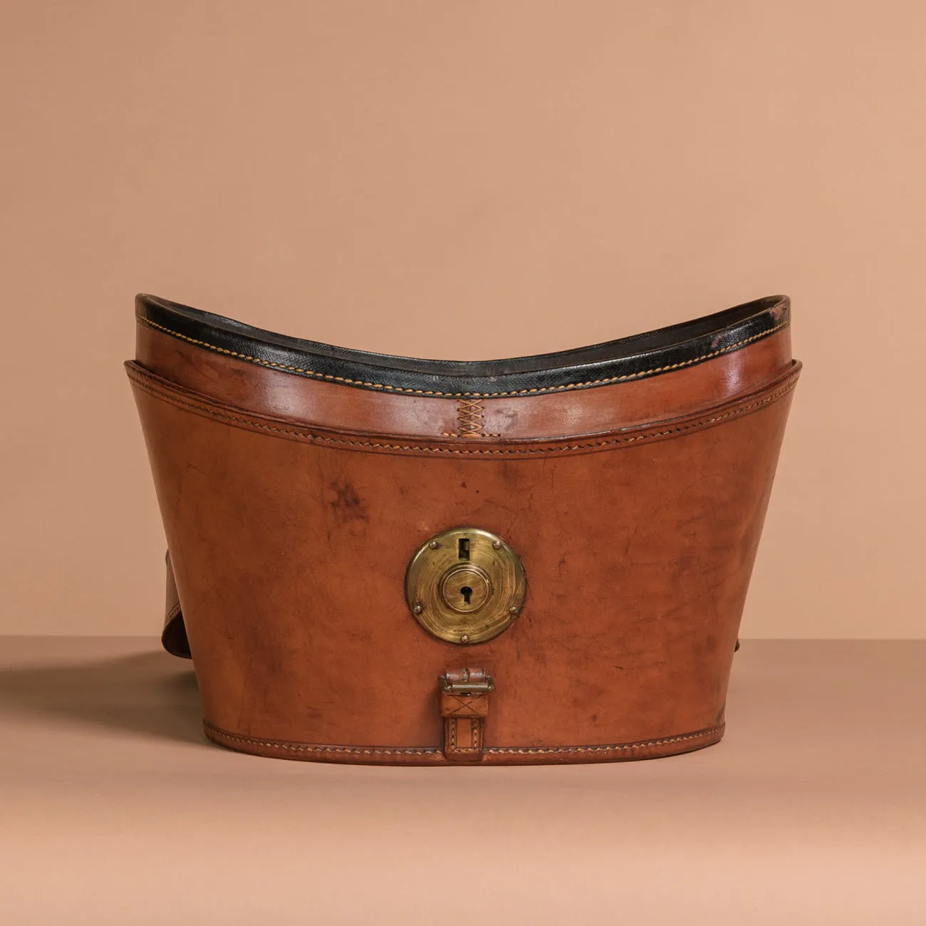 Leather Top Hat Box