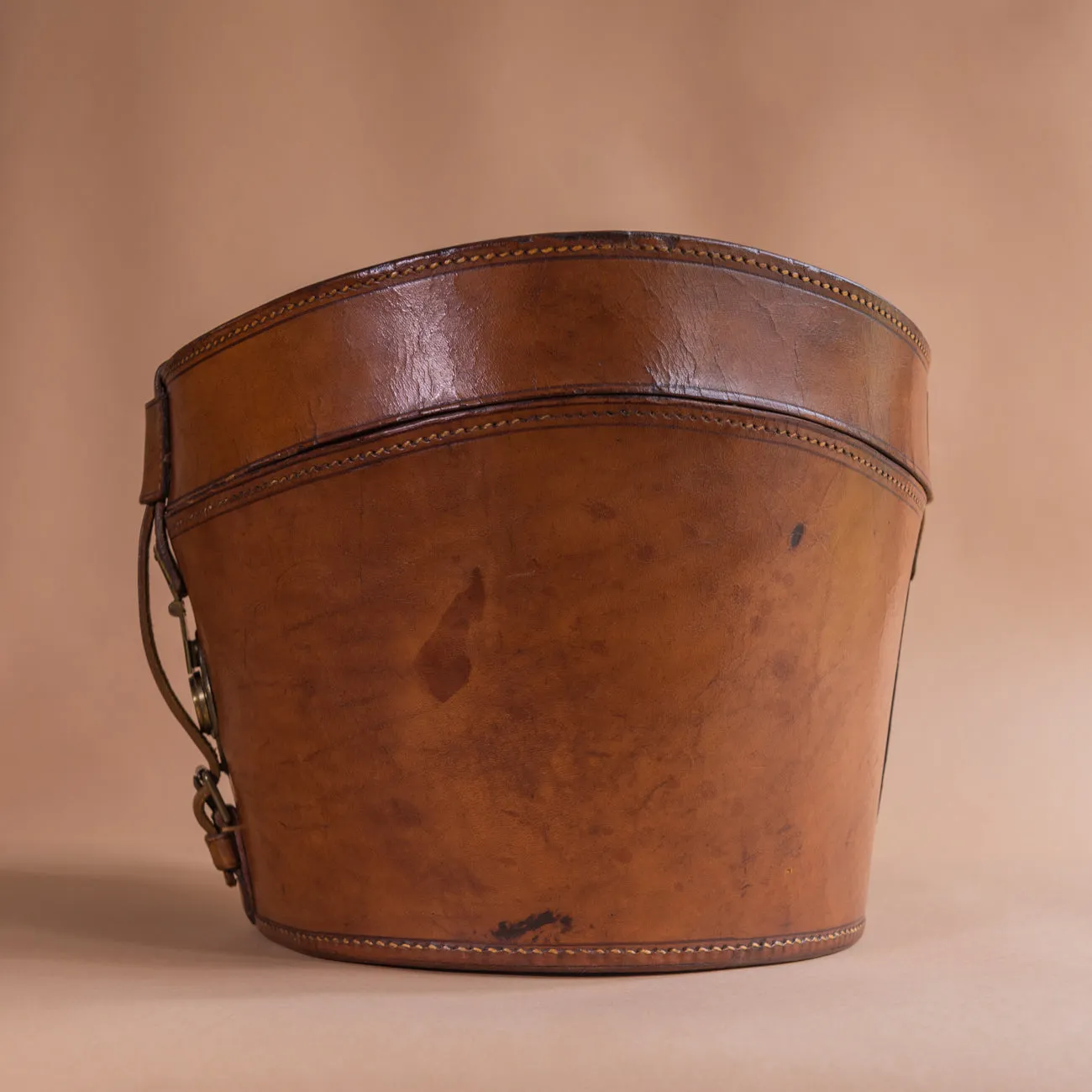 Leather Top Hat Box