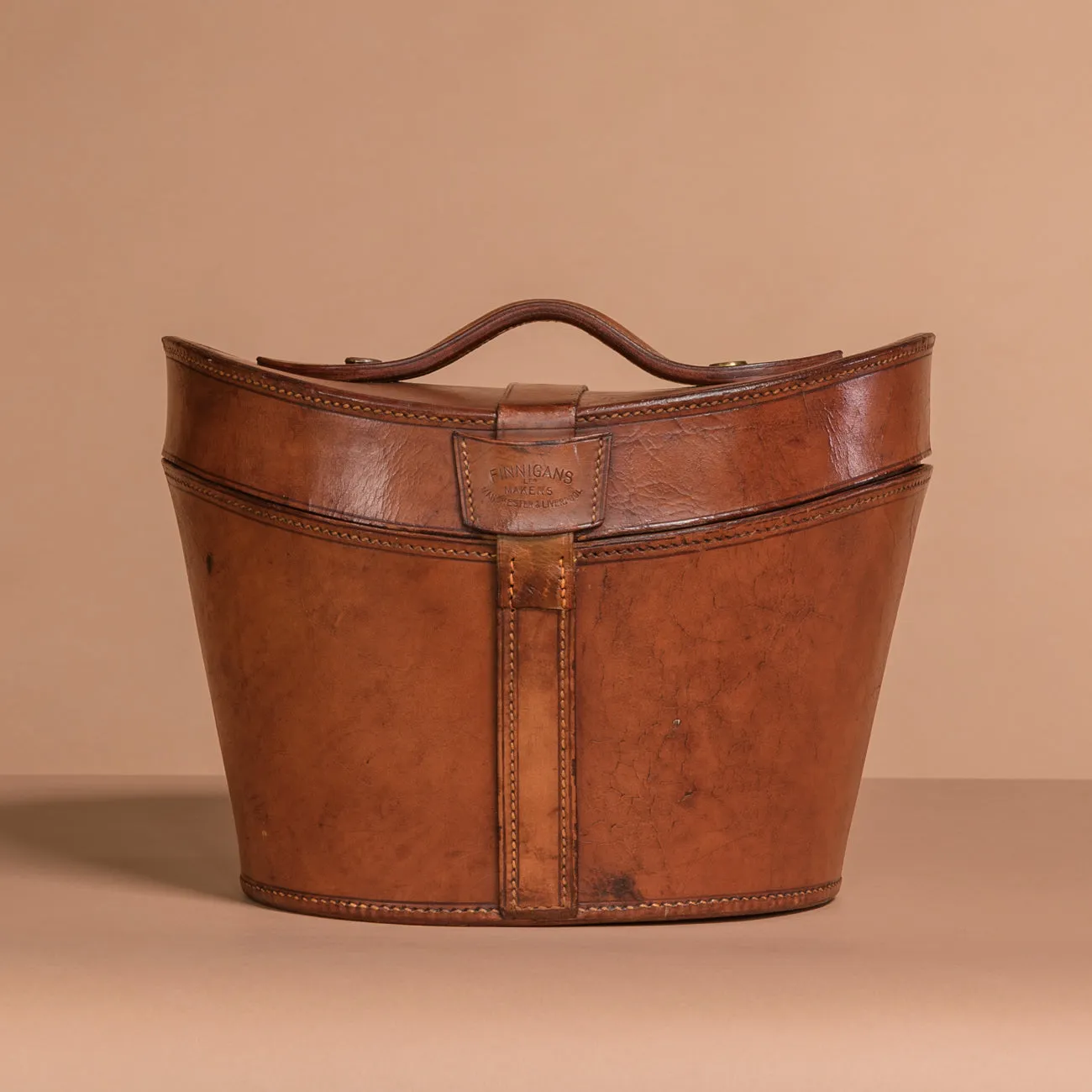 Leather Top Hat Box