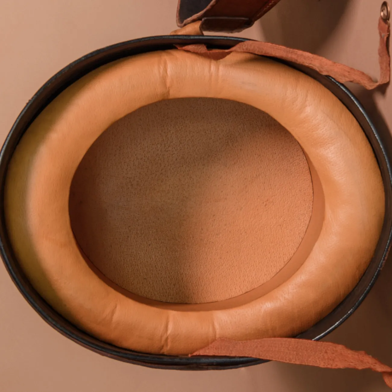 Leather Top Hat Box
