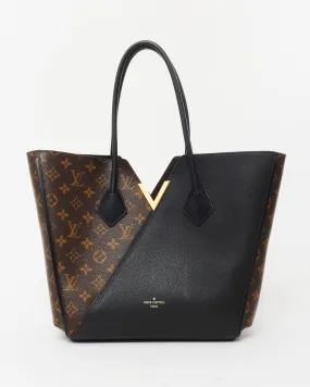 Louis Vuitton Black Leather and Monogram Coated Canvas Kimono Tote Bag