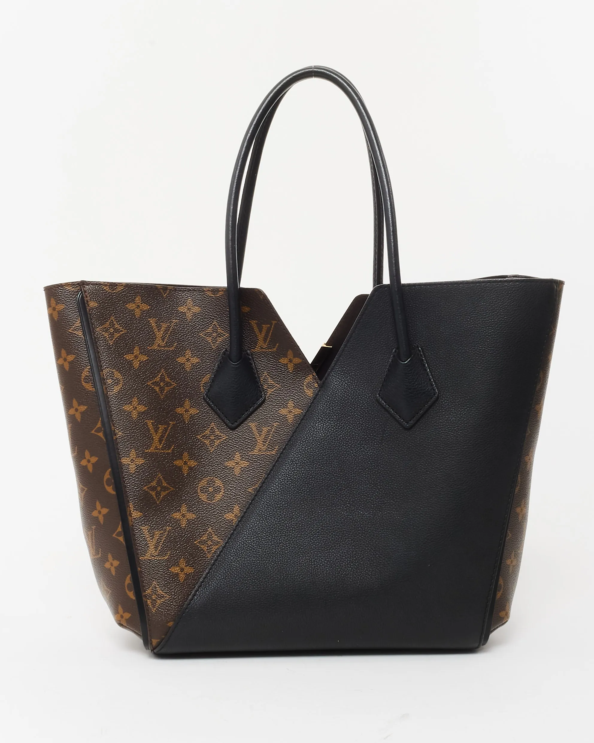 Louis Vuitton Black Leather and Monogram Coated Canvas Kimono Tote Bag