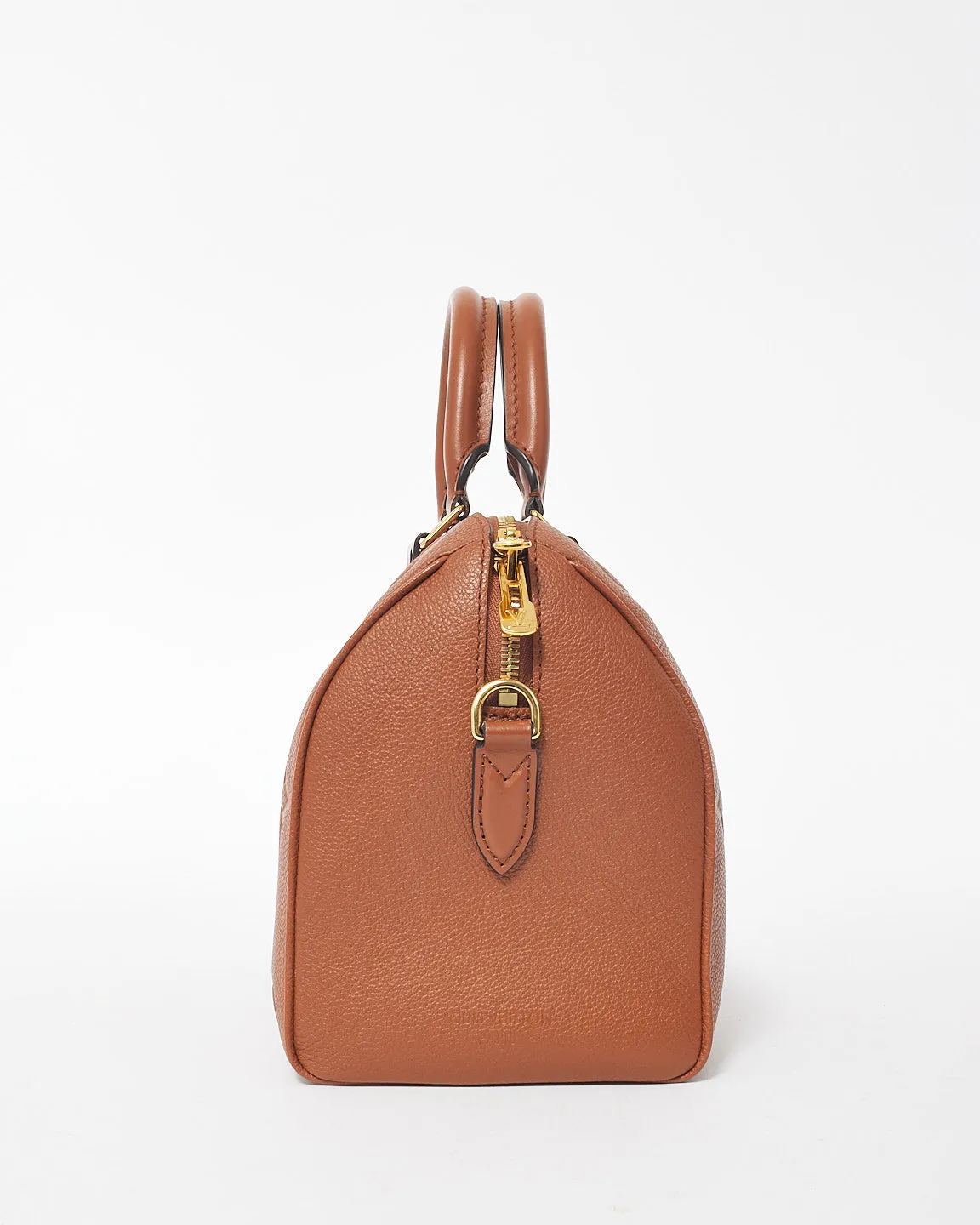 Louis Vuitton Cognac Giant Monogram Empreinte Leather Bandoulière Speedy 25