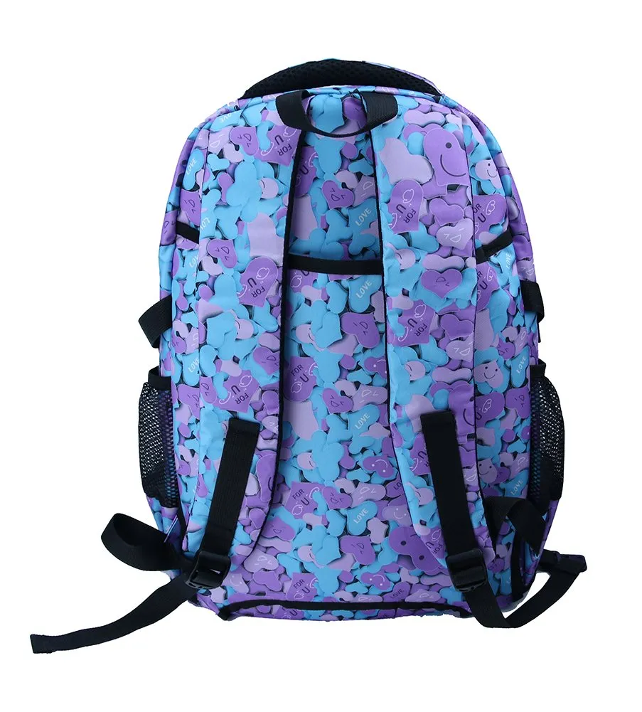 Meetbelify Kids Rolling Backpacks Luggage Six Wheels Unisex Trolley School Bags Purple