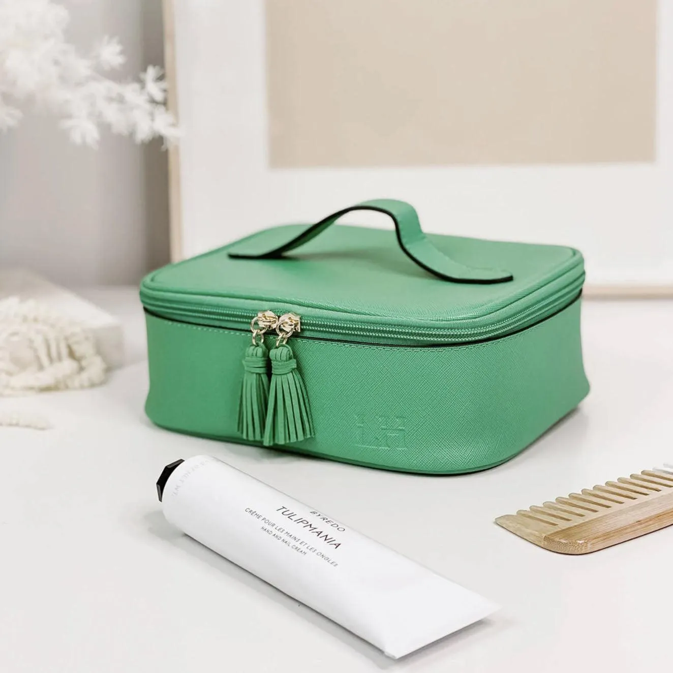 Priscilla Cosmetic Case | Spearmint