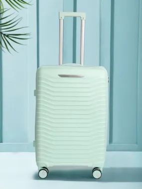 Silver Bar Textured 360 Degree Rotation Hard Large-Sized Trolley Bag 95L