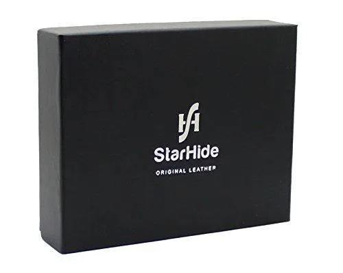 STARHIDE Women Purse Genuine Leather Trifold Multi Credit Card Clutch Wallet with Zip Pocket Gift Boxed 5515