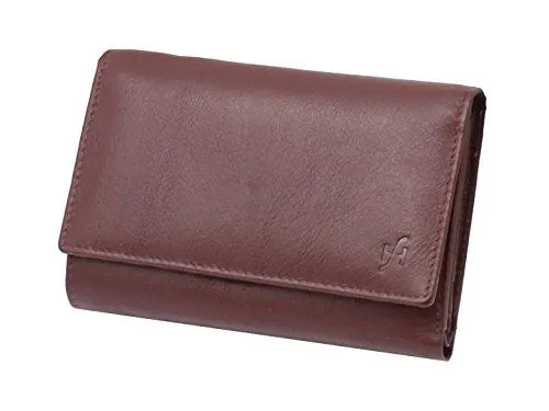 STARHIDE Women Purse Genuine Leather Trifold Multi Credit Card Clutch Wallet with Zip Pocket Gift Boxed 5515