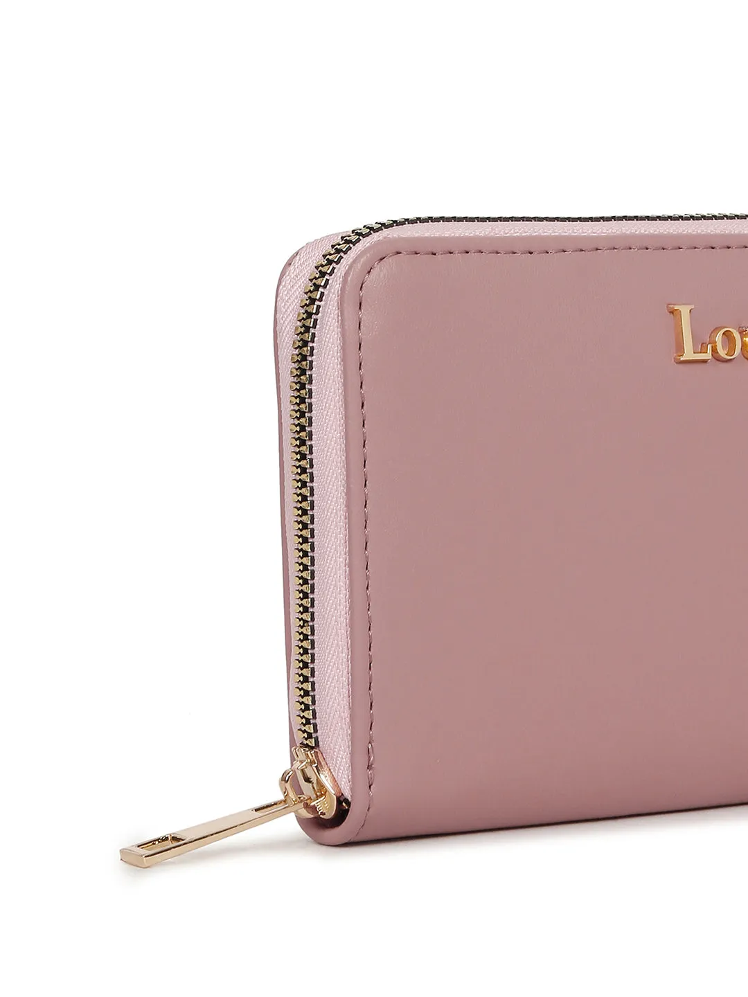 Stylish Pink Clutch Hand Purse for Women with Zipper Closure