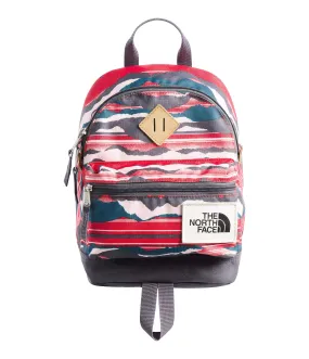 The North Face Mini Berkeley Backpack, Juicy Red Landscape Stripe Print/Rabbit Grey