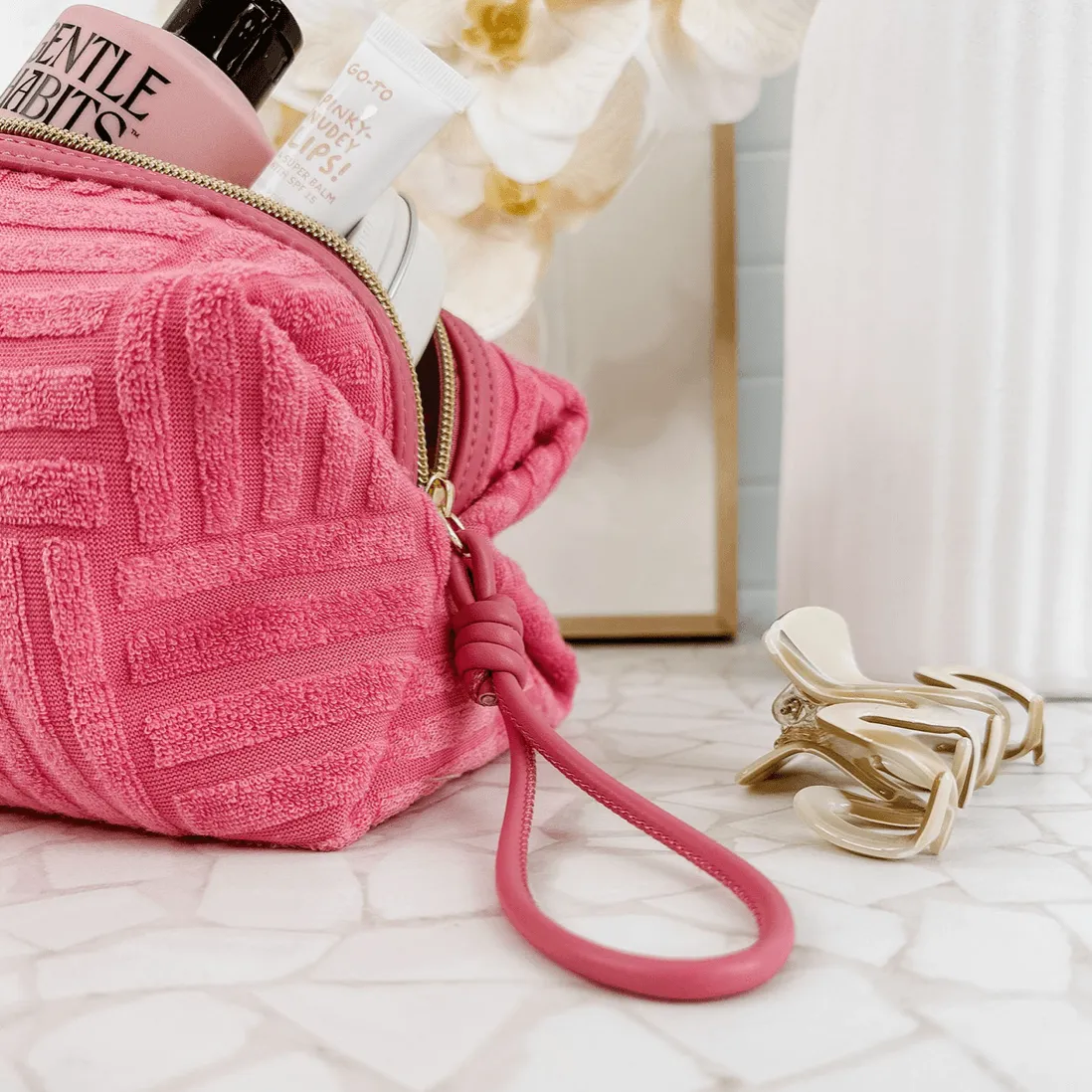 Tori Cosmetic Case | Hot Pink