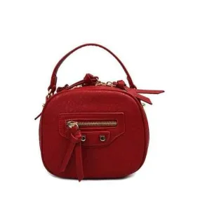 Trendy Zipper and Rivet Design Women's Tote Bag - Red